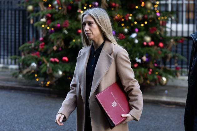 December 12, 2023, London, United Kingdom: Laura Trott leaves 10 Downing Street after a cabinet meeting in London. Prime Minister Rishi Sunak is spending time trying to convince fellow Conservative MPs to support his emergency Rwanda Bill legislation ahead of a crucial vote. London United Kingdom - ZUMAs197 20231212_aaa_s197_081 Copyright: xTejasxSandhux