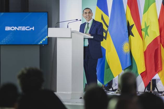 Prof. Ugur Sahin, CEO of Biontech SE, pictured at the inauguration ceremony for Biontechs mRNA vaccine production facility in Kigali, 18 12 2023 Baerbock travels to Rwanda for bilateral talks and to inaugurate the first mRNA vaccine production facility in Africa Kigali Rwanda Copyright: xFlorianxGaertnerx