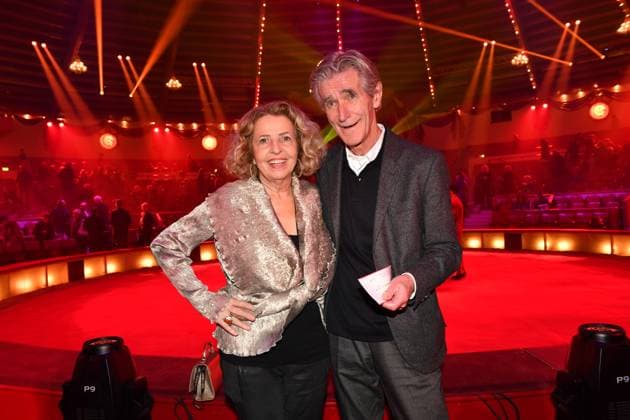 Michaela May with husband Bernd Schadewald 1 Winter program of Zirkus Krone Farbenspiel Premiere Manege 25 December 2023