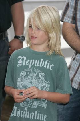 A Day at the Beach and Paddle Out Protest 22 October 2006, Malibu, California - Presley Gerber, Son of Cindy Crawford. A Day at the Beach and Paddle Out Protest against the proposed Liquid Natural Gas Facility Construction held at Malibu Surfrider Beach. Photo Credit: Russ Elliot AdMedia Malibu California United States EDITORIAL USE ONLY  Copyright: xRussxElliot AdMediax RussxElliotx admphotos123878