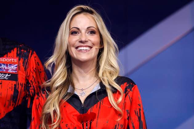 TV presenter Andrea Kaiser at the Pro7 Celebrity Darts World Championship 2024 broadcast by Joyn at the Maritim Hotel Düsseldorf Düsseldorf, 06 01 2024 NRW Germany Copyright: xChristophxHardtx