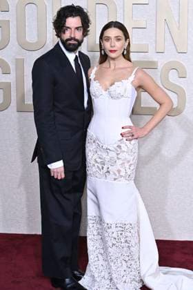 Robbie Arnett with wife Elizabeth Olsen at the 81 Golden Globe Awards at the Beverly Hilton Hotel Beverly Hills, 07 01 2024 Foto:xJ.xBlocx xFuturexImagex globes_2024_4234