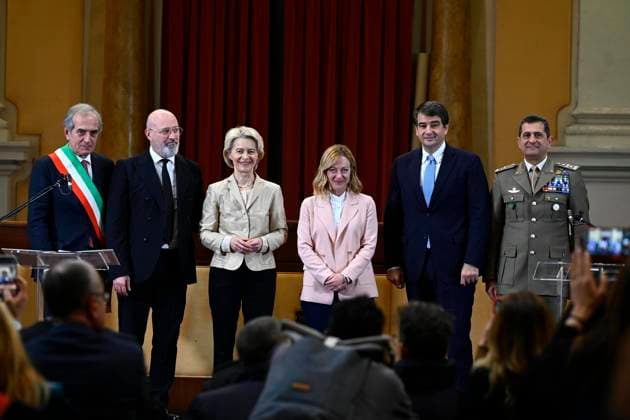 Photo IPP Albano Venturini, Forli 17 01 2024, politics, Prime Minister Giorgia Meloni and European Commission President Ursula von der Leyen