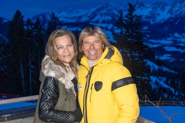 17 01 2024, Kitzbühel, AUT, Unterwegs in Tirol, Presentation CD Hansi Hinterseer, in the picture Hansi Hinterseer, Seidl Alm, Romana Hinterseer,