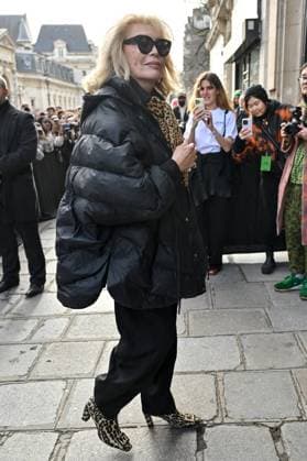 PFW Jean Paul Gaultier Outside Arrivals Amanda Lear arriving at Jean Paul Gaultier show during Paris Fashion Week Haute Couture in Paris, France on January 24, 2024. Photo by Julien Reynaud APS-Medias ABACAPRESS.COM Paris France Copyright: xReynaudxJulien APS-Medias ABACAx