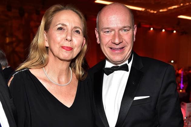 In the BallSaal, BARBARA SLOWIK, Kai Wegner Reg Bürgermeister Polizeipräsidentin 26 Press Ball Berlin at the Hotel TitanicP in Berlin, on 27 01 2024 26 Press Ball Berlin Photopress Mueller