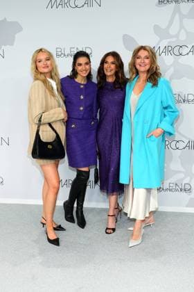 Nele Ludowig, Emerson Tenney, Teri Hatcher and Frauke Ludowig at the Marc Cain fashion show on 6 02 2024 as part of Fashion Week in Berlin Fashionweek Berlin 2024 Marc Cain Show