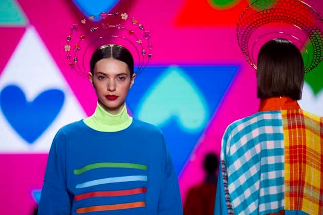 Model at the Agatha Ruiz de la Prada Fashion Show at the 79 Mercedes Benz Fashion Week Madrid at the Ifema Madrid exhibition center, 15 02 2024 Foto:xDyDxFotografosx xFuturexImagex prada_4209