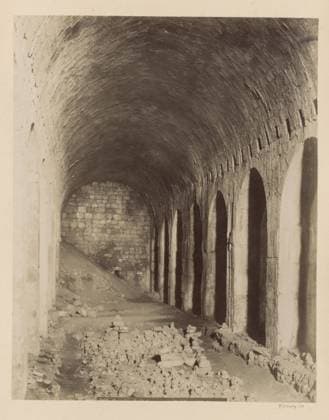 RECORD DATE NOT STATED Stables from Salomon in Jerusalem, Maison Bonfils, c. 1867 - c. 1895 photograph Part of Reisalbum with photos of Jerusalem and other biblical places. Jerusalem cardboard. paper. photographic support albumen print vault ~ architecture. stall, stable Jerusalem Copyright: xpiemagsx rknbpie11012024-22448 !ACHTUNG AUFNAHMEDATUM GESCHÄTZT!
