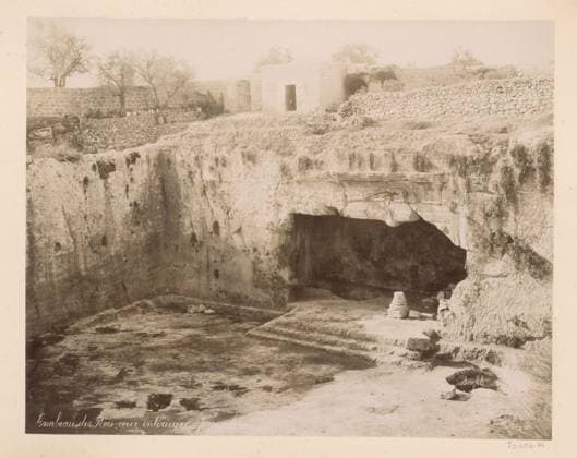 RECORD DATE NOT STATED Courage of the graves of the kings in Jerusalem, Maison Bonfils, c. 1867 - c. 1895 photograph Part of Reisalbum with photos of Jerusalem and other biblical places. Jerusalem cardboard. paper. photographic support albumen print grave, tomb Jerusalem Copyright: xpiemagsx rknbpie11012024-22458 !ACHTUNG AUFNAHMEDATUM GESCHÄTZT!