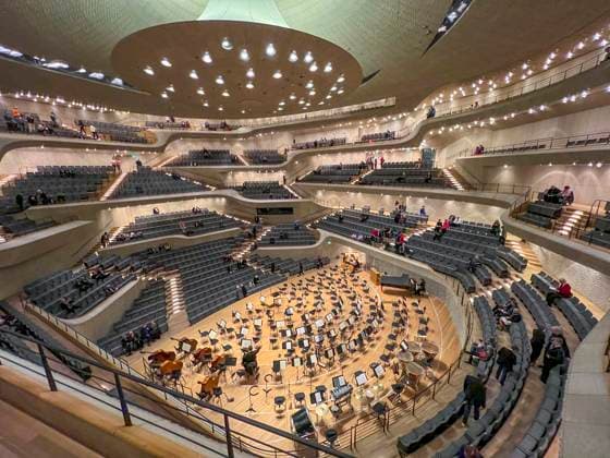 Concert by the Berlin Philharmonic Orchestra at the Elbphilharmonie in Hamburg