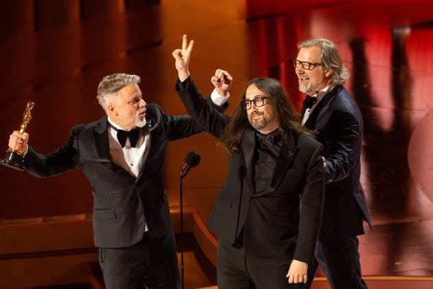 Brad Booker, Sean Lennon, and Dave Mullins accept the OscarÂ® for Animated Short Film during the live ABC telecast of the 96th OscarsÂ® at the DolbyÂ® Theatre at Ovation Hollywood on Sunday, March 10, 2024.  Copyright: xx 34653-803PLX