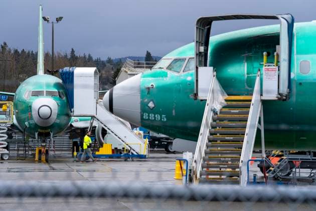 March 12, 2024, Renton, Washington, USA: Boeing airplanes in various stages of maintenance stand at the edge of the runway of Renton Municipal Airport near the Boeing Renton Factory, Tuesday. The Boeing Renton Factory is where the company s Boeing 737 MAX 9 passenger airliners are manufactured. Monday, the Department of Justice (DOJ) announced it has launched a criminal investigation into Boeing, little over two months after a door plug blew off an Alaskan Airlines 737 mid-flight. Meanwhile, the National Transportation Safety Board (NTSB) is conducting its own probe into the company. The chair of the board said getting Boeing to hand over the information needed has been frustrating. Questions about passenger safety and Boeing planes were di - ZUMAb344 20240312_znp_b344_012 Copyright: xM.xScottxBrauerx