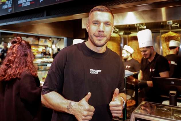 Lukas Podolski at the opening of the Mangal Döner X Lukas Podolski Store at Cologne Bonn Airport Cologne, 18 03 2024 Foto:xR.xSchmiegeltx xFuturexImagex podolski_4302
