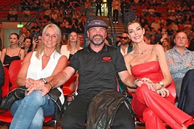 Universum Boxing Night 11 Monic Frank , Sven Ottke and Annika Gassner on the occasion of the Universum Boxing Night 11 on 06 04 2024 in the Frankenstolzarena, Aschaffenburg 20240406MWI127063