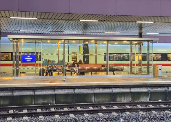 New Augsburg main railway station on Feb 19, 2024 in Augsburg, Germany