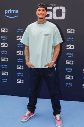 Yasin Mohamed at the photocall for the Amazon Prime Video reality show The 50 in the Wolkenburg Cologne, 09 04 2024 Foto:xR.xSchmiegeltx xFuturexImagex 50_4432