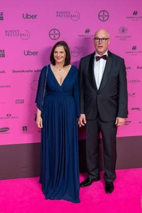 Berlin Federal Press Ball 2024, Berlin, 12 04 2024 Katrin Goering Eckardt Vice President of the German Bundestag and Thies Gundlach, Federal Press Ball 2024, Hotel Adlon Kempinski Berlin, 12 04 2024 Copyright: xEibner-Pressefoto JadrankoxMarjax EP_JMC