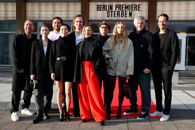 Jan Krüger, Anna Bederke, Roland Zehrfeld, Saerom Park, Lars Eidinger, Saskia Rosendahl, Hans Uwe Bauer, Lillith Stangenberg, Matthias Glasner and Ulf Israel at the premiere of the feature film Sterben at Kino International Berlin, 20 04 2024 Foto:xA.xBuggex xFuturexImagex sterben_berlin_4422