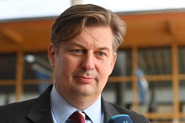 After allegations of espionage, arrest warrant issued for employee of AfD top candidate Krah ARCHIVE PHOTO Maximilian KRAH, single image, cropped single motif, portrait, portrait 14 Federal Party Conference of the AfD Alternative for Germany on 28 07 2023 at the Magdeburg Exhibition Center