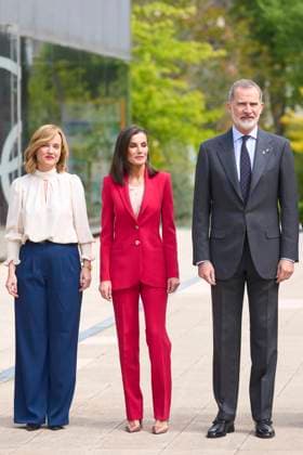 26-04-2024 Madrid Queen Letizia and King Felipe with Minister of Education, Pilar Alegria, attend the commemorative act of the participation of the Spanish team in the Olympic Games of Barcelona and Albertville 92 in Madrid No Spain  Copyright: xPPEx
