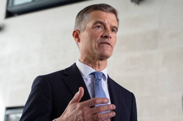May 5, 2024, London, England, United Kingdom: UK Transport Secretary MARK HARPER is seen outside the BBC Studios after appearing on Sunday With Laura Kuenssberg. London United Kingdom - ZUMAk172 20240505_zip_k172_026 Copyright: xThomasxKrychx