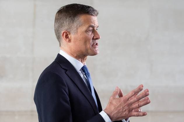 May 5, 2024, London, England, United Kingdom: UK Transport Secretary MARK HARPER is seen outside the BBC Studios after appearing on Sunday With Laura Kuenssberg. London United Kingdom - ZUMAk172 20240505_zip_k172_025 Copyright: xThomasxKrychx