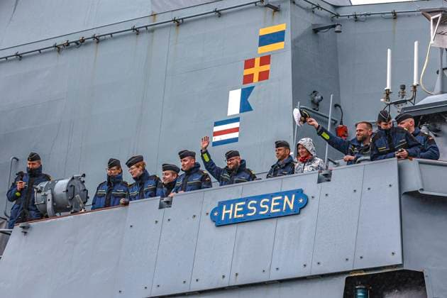 peration ASPIDES Frigate Hessen returns from the Red Sea Bundeswehr, Naval Base, Wilhelmshaven, Frigate Hessen, Return, Operation, ASPIDES Wilhelmshaven Naval Base Wilhelmshaven Lower Saxony Germany