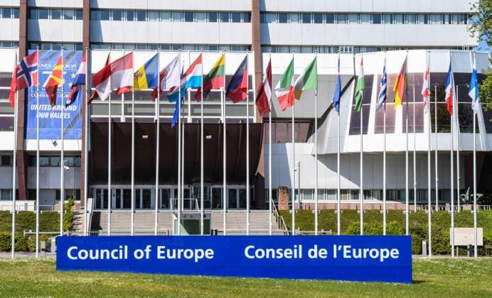 Council of Europe in Strasbourg Strasbourg Founded in 1949, the Council of Europe , Conseil De L ƒurope , is the oldest and largest intergovernmental organization in Europe with 46 members