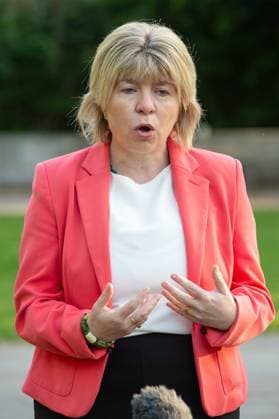 May 13, 2024, London, England, United Kingdom: UK Health Minister MARIA CAULFIELD is being interviewed in Westminster during the morning broadcast round. London United Kingdom - ZUMAk172 20240513_zip_k172_003 Copyright: xThomasxKrychx