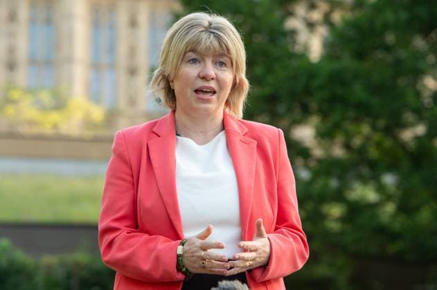 May 13, 2024, London, England, United Kingdom: UK Health Minister MARIA CAULFIELD is being interviewed in Westminster during the morning broadcast round. London United Kingdom - ZUMAk172 20240513_zip_k172_007 Copyright: xThomasxKrychx