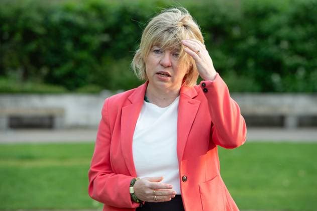 May 13, 2024, London, England, United Kingdom: UK Health Minister MARIA CAULFIELD is being interviewed in Westminster during the morning broadcast round. London United Kingdom - ZUMAk172 20240513_zip_k172_010 Copyright: xThomasxKrychx