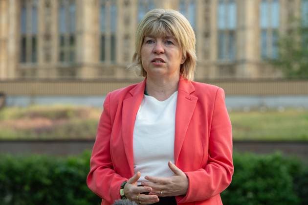 May 13, 2024, London, England, United Kingdom: UK Health Minister MARIA CAULFIELD is being interviewed in Westminster during the morning broadcast round. London United Kingdom - ZUMAk172 20240513_zip_k172_014 Copyright: xThomasxKrychx