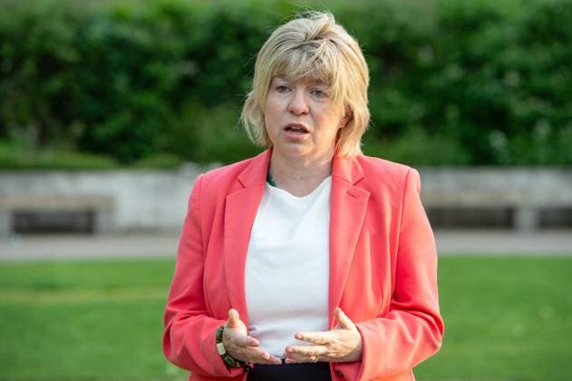 May 13, 2024, London, England, United Kingdom: UK Health Minister MARIA CAULFIELD is being interviewed in Westminster during the morning broadcast round. London United Kingdom - ZUMAk172 20240513_zip_k172_015 Copyright: xThomasxKrychx