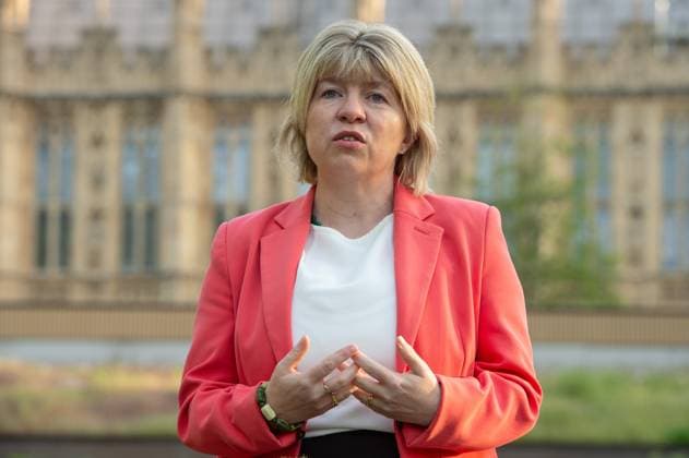 May 13, 2024, London, England, United Kingdom: UK Health Minister MARIA CAULFIELD is being interviewed in Westminster during the morning broadcast round. London United Kingdom - ZUMAk172 20240513_zip_k172_004 Copyright: xThomasxKrychx