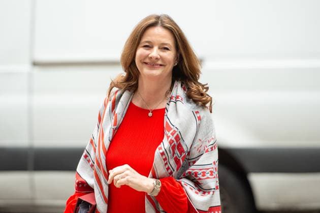 May 16, 2024, London, England, United Kingdom: UK Education Secretary GILLIAN KEEGAN is seen during the morning media round in Westminster. London United Kingdom - ZUMAk172 20240516_zip_k172_001 Copyright: xThomasxKrychx