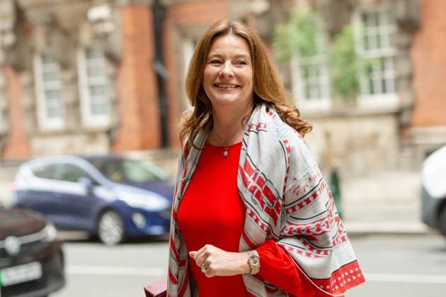 May 16, 2024, London, England, United Kingdom: UK Education Secretary GILLIAN KEEGAN is seen during the morning media round in Westminster. London United Kingdom - ZUMAk172 20240516_zip_k172_008 Copyright: xThomasxKrychx