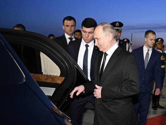 (240516) -- BEIJING, May 16, 2024 -- Russian President Vladimir Putin arrives in Beijing, capital of China, May 16, 2024. At the invitation of Chinese President Xi Jinping, Putin will pay a state visit to China from Thursday to Friday. ) CHINA-BEIJING-RUSSIAN PRESIDENT-PUTIN-ARRIVAL (CN) YuexYuewei