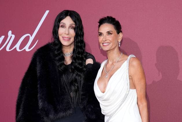 Cher and Demi Moore at the Amfar Gala on 23 05 2024 as part of the 77 Film Festival in Cannes Cannes Film Festival 2024 Amfar Gala