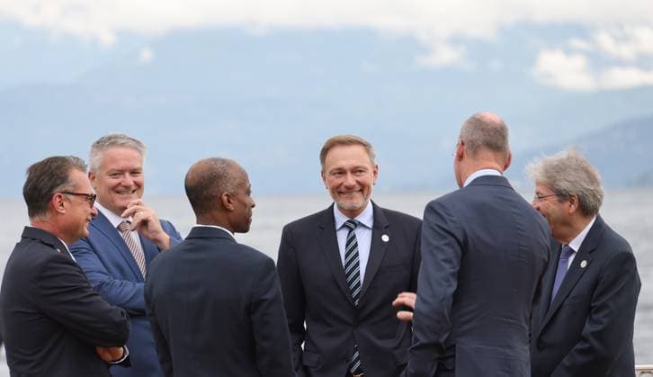 G 7 Italy Finance Minister Meeting 24 03 2024,Italy, Stresa, Lago Maggiore, G 7 Italy, FINANCE MINISTERS AND CENTRAL BANK GOVERNORS MEETING, with Federal Minister of Finance CHristian Lindner Stresa Stresa Italy