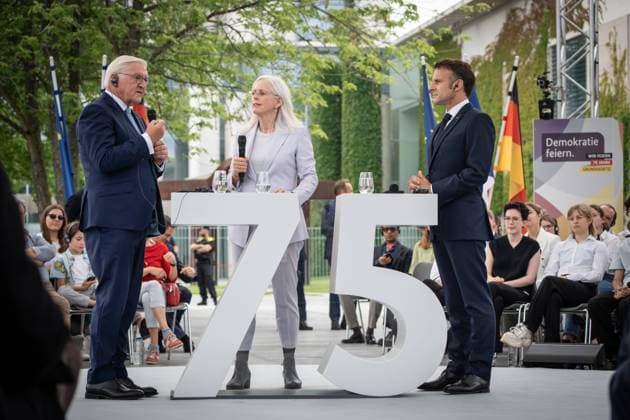 Visit by the President of the French Republic 75 years of the Basic Law Democracy F