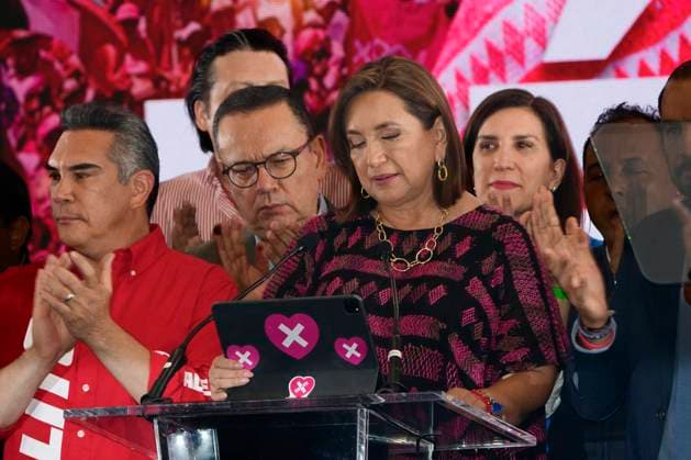 June 3, 2024, Mexico City, Mexico City, Mexico: The candidate for the presidency of Mexico, XoÂ³chitl GoÂ¡lvez, speaks after her defeat against the candidate of President Andro s Manuel LoÂ³pez Obrador s Morena party, Claudia Sheinbaum..XoÂ³chitl GoÂ¡lvez, candidate for the presidency of the coalition, has decided to recognize defeat Mexico City Mexico - ZUMAn296 20240603_zip_n296_002 Copyright: xJorgexNunezx