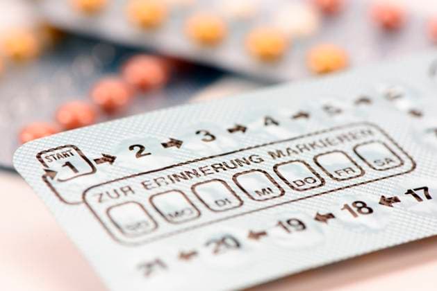 Birth control pills Anti-baby pill in packaging prevents ovulation in women and thus pregnancy