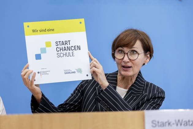 Bettina Stark Watzinger FDP , Federal Minister of Education and Research, at a press conference on the signing of the Startchancen program, in the House of the Federal Press Conference in Berlin, 04 06 2024 Berlin Germany Copyright: xLorenzxHuterxphotothek.dex