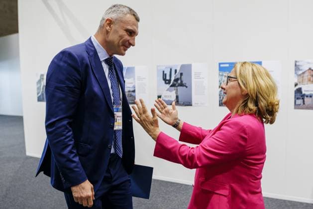 Ukraine Recovery Conference URC Svenja Schulze SPD , Federal Minister for Economic Cooperation and Development, the Mayor of Kiev, Vitali Klitschko Berlin, 11 06 2024 Photographed on behalf of the Federal Ministry for Economic Cooperation and Development Berlin Germany Copyright: xThomasxImoxBMZxphotothek.dex