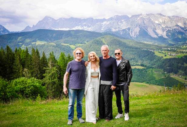 24 06 2024, Reiteralm, AUT, On the road in Styria, Skiopening PK, Schladming 2024, in the picture PK, Bryan Adams, Klaus Leutgeb, Silvia Schneider, Sting, Simply Red, Silvia Schneider,