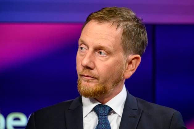 Michael Kretschmer State Premier of Saxony, as a guest on maischberger, Polittalk, TV, format, with presenter Sandra Maischberger, Das Erste, The two topics, East German state election, TV debate USA, in the last program before the summer break, 03 07 2024, Copyright: HMBxMedia UwexKoch