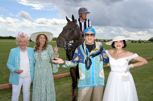 Stefanie Simon, Christiane Zander, Julian F M Stoeckel and Pauline Stolze at the 4th International Ladies Cup and Hat Contest 2024 at the Polo Park Seeburg Berlin Dallgow Döberitz, 14 07 2024 Foto:xF.xKernx xFuturexImagex ladies_cup_4746