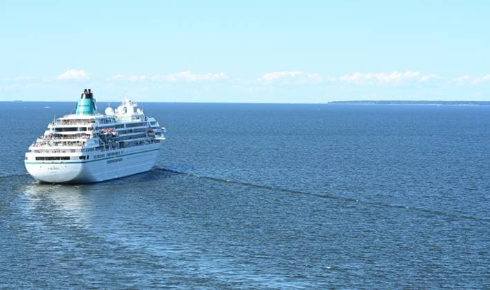 Cruise terminal Tallinn The MS Amadea from Phönix Reisen leaves the port of Tallinn Tallinn Estonia Copyright: xdiebildwerftx