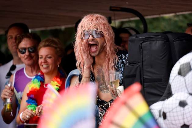 Singer Bill Kaulitz from the band Tokio Hotel can be seen at the CSD parade as part of Cologne Pride 2024 Cologne, 21 07 2024 NRW Germany Copyright: xChristophxHardtx